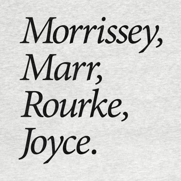 Morrissey, Marr, Rourke, Joyce by conform